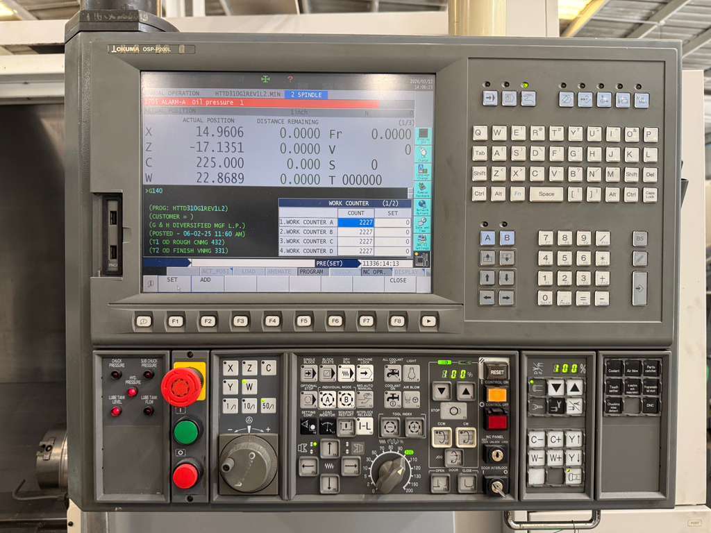 Used Okuma Space Turn LB3000EX-MYW 800 CNC Lathe
