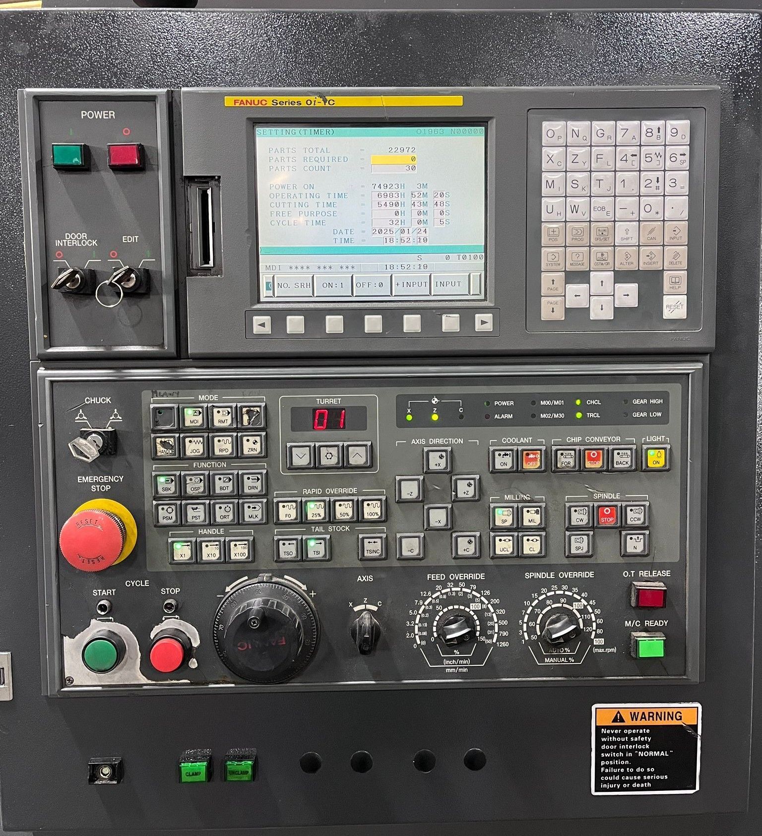 Samsung SL-35A/1500 CNC Turning Center - Long Bed Steady Rest Lathe 4
