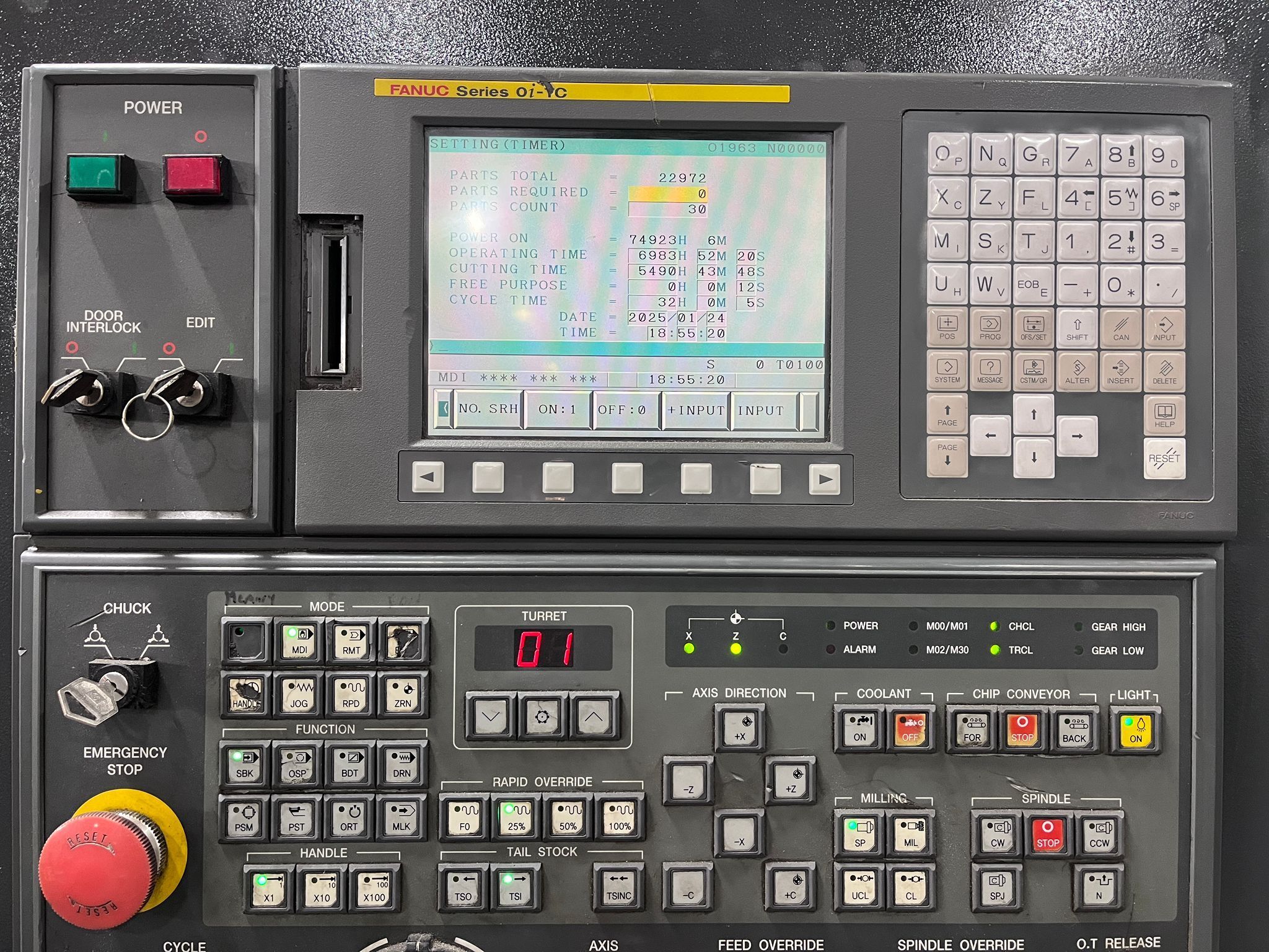 Samsung SL-35A/1500 CNC Turning Center - Long Bed Steady Rest Lathe 5