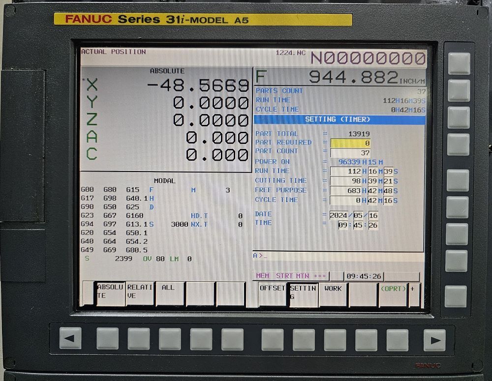 SNK HPS-120B 5 Axis High Speed CNC Horizontal Profiler Mill 5