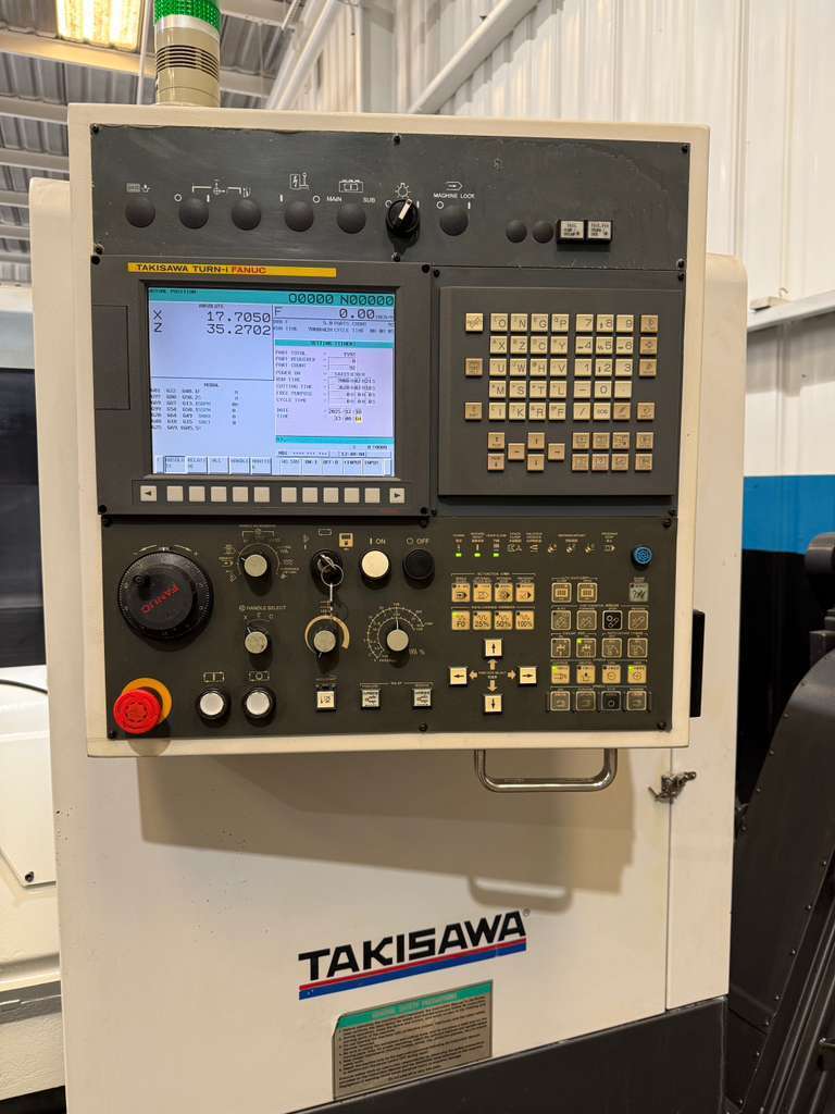 Takisawa LA-250 CNC Turning Center - 12" Chuck Lathe 4