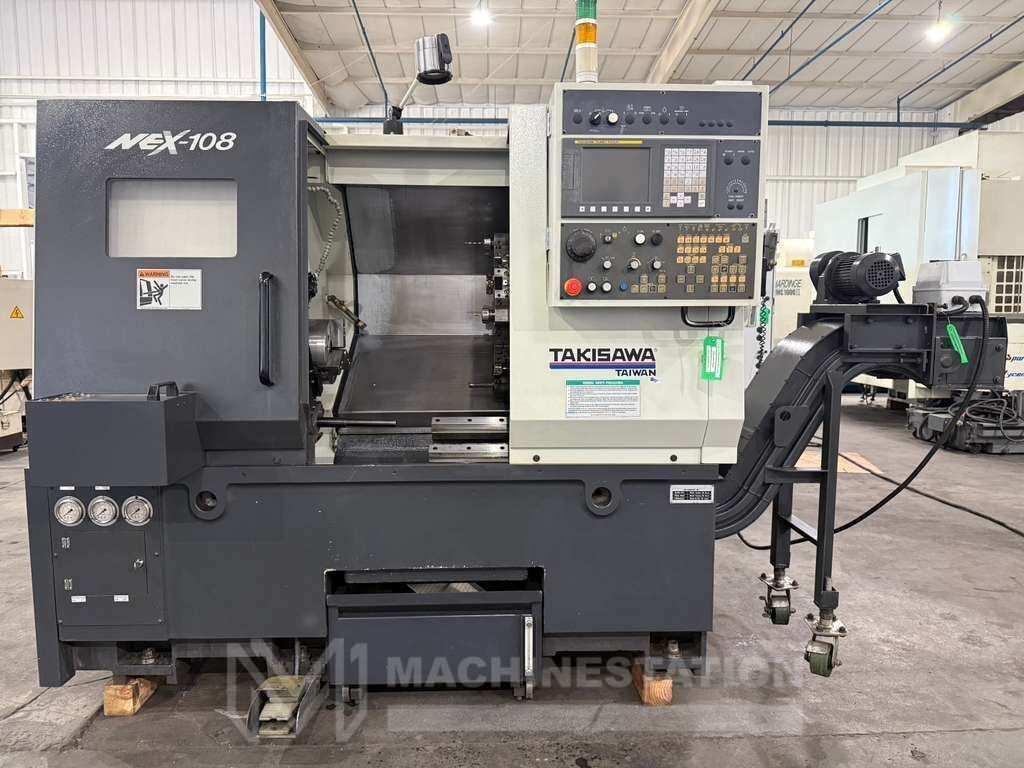 Takisawa NEX-108 CNC Turning Center - 8" Chuck, Tool Presetter, Tailstock Lathe 0