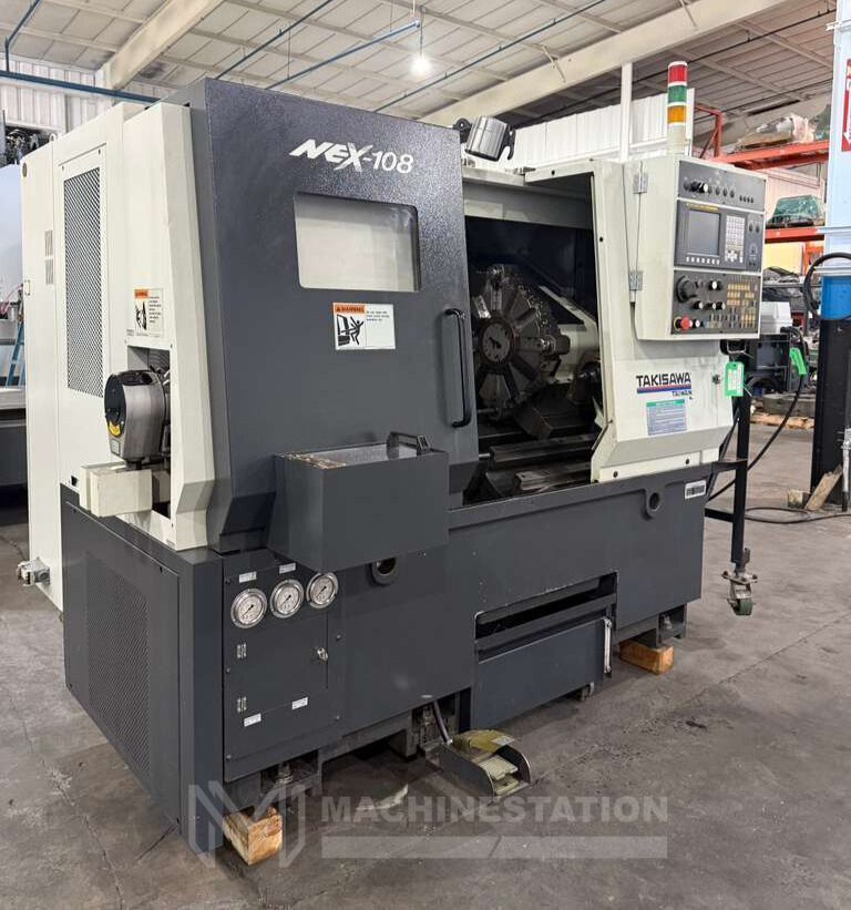 Takisawa NEX-108 CNC Turning Center - 8" Chuck, Tool Presetter, Tailstock Lathe 2