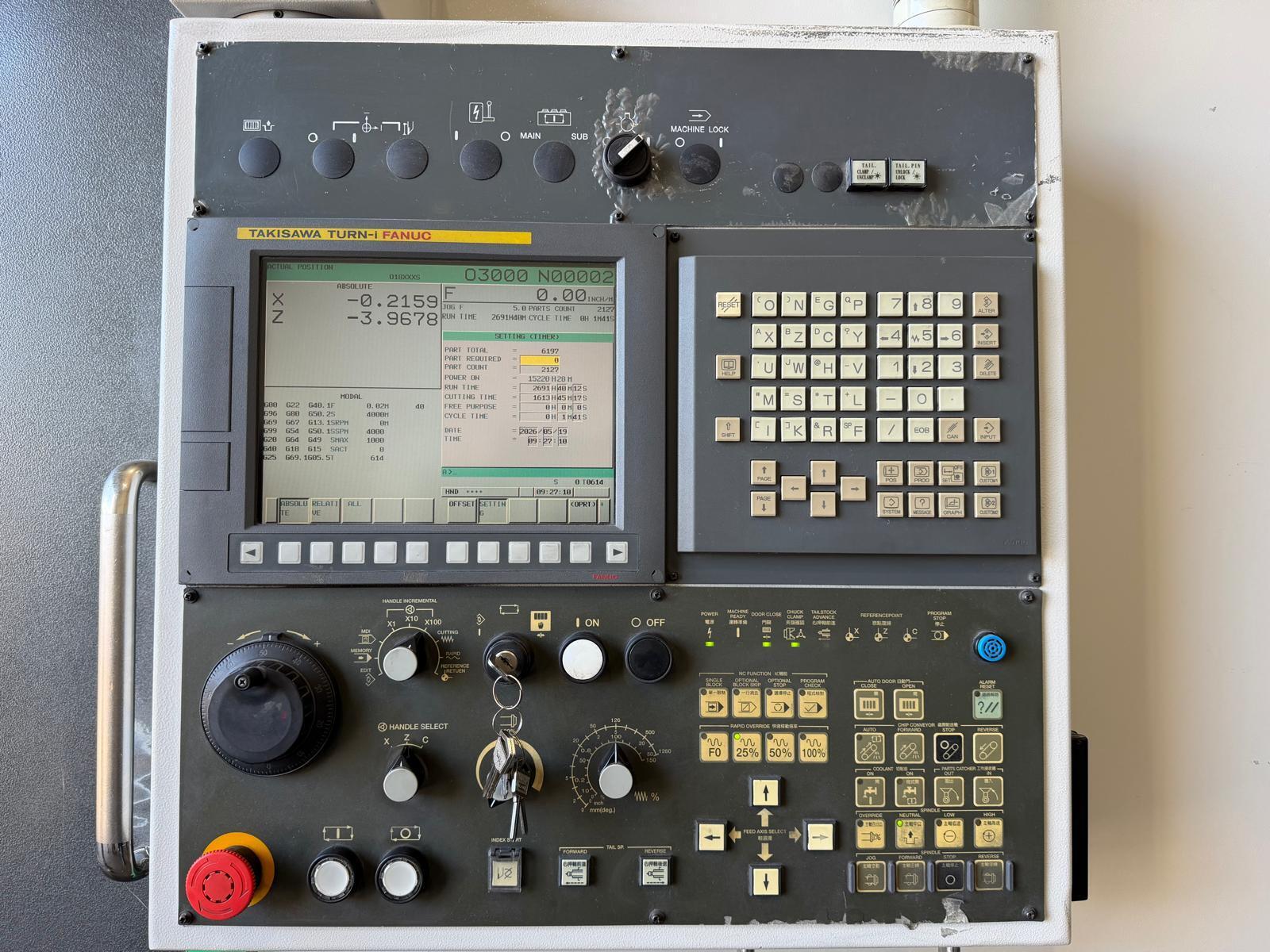 Takisawa TX-50C CNC Turning Center - 12" Chuck, 5" Big Bore Lathe 3