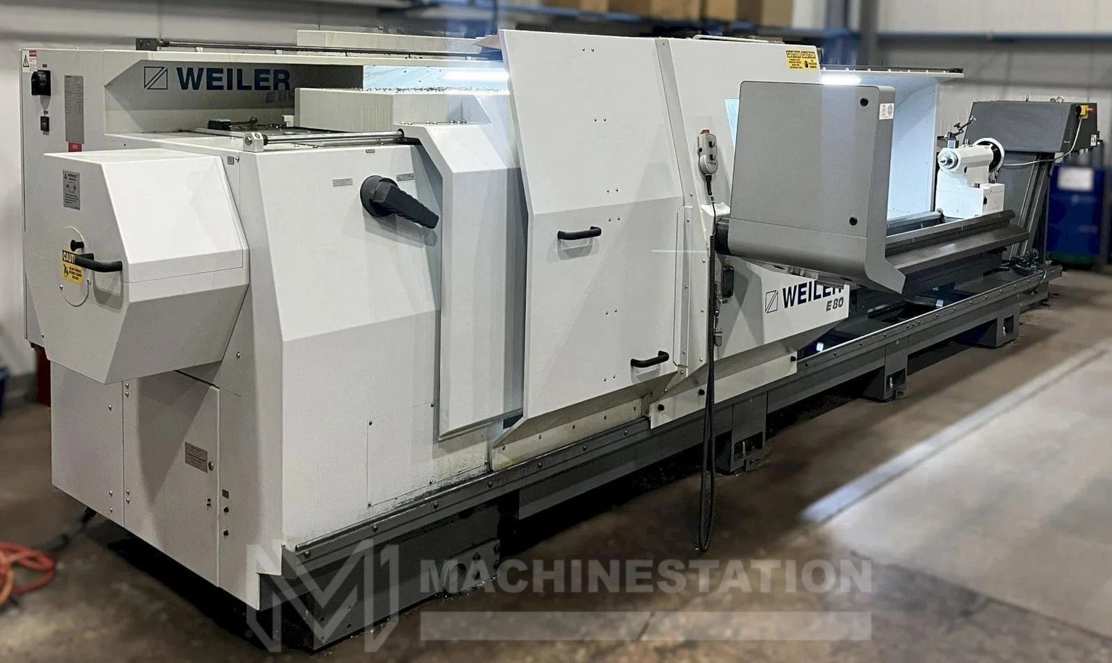 Weiler E80 x 4500 Flat Bed CNC Lathe - 2017 6.5" Big Bore, 177" Long Bed 1