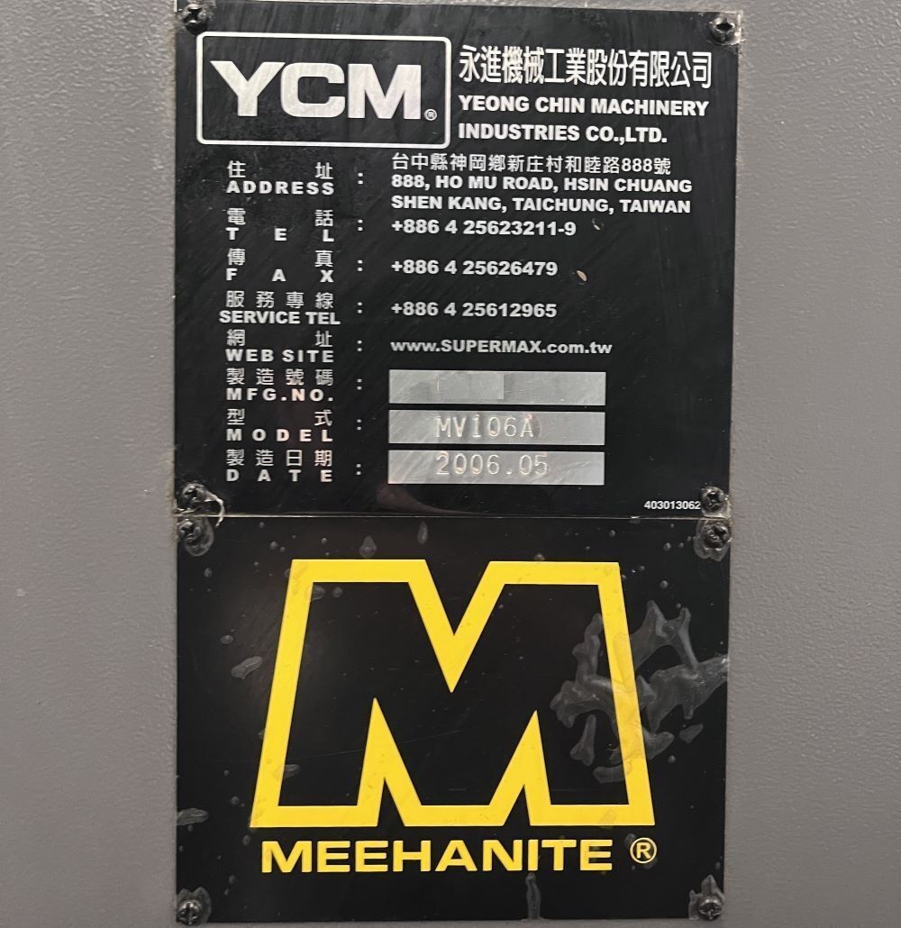 YCM MV-106A CNC Vertical Machining Center 15