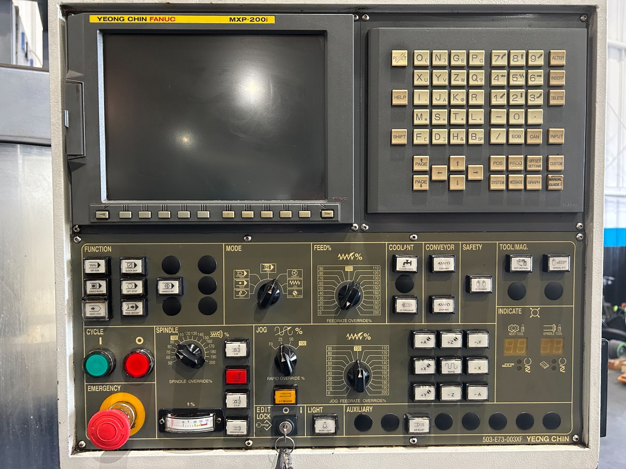 YCM MV-168B CNC Vertical Machining Center - 50 Taper Mill 6
