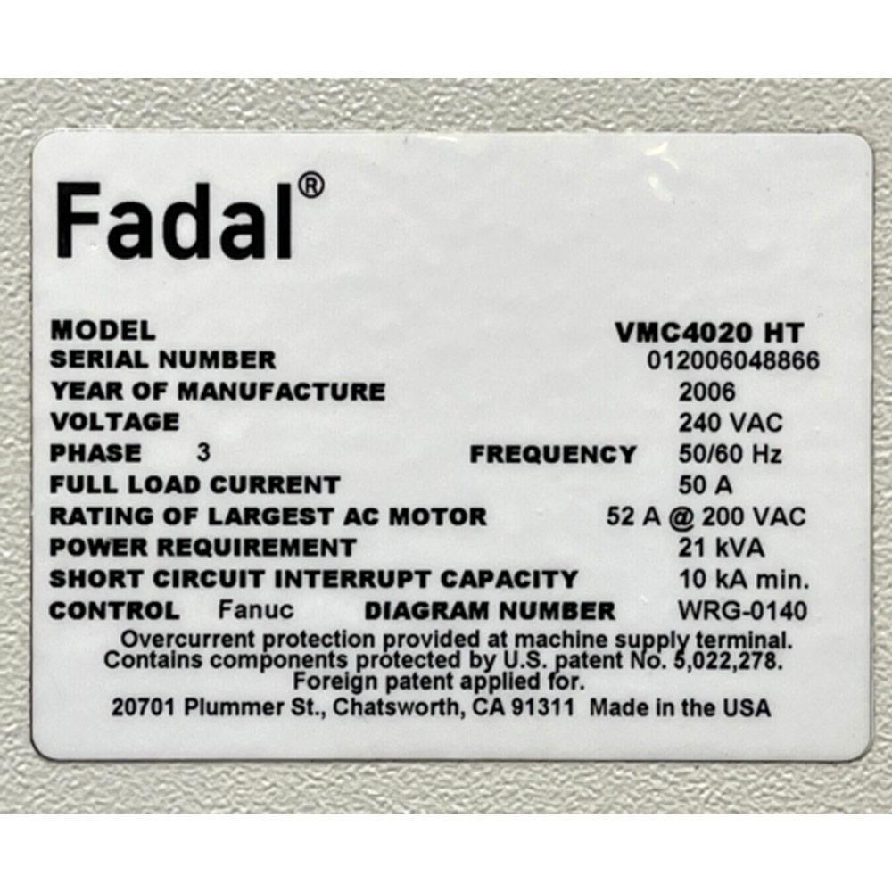 Fadal 4020 HT Vertical Machining Center 16