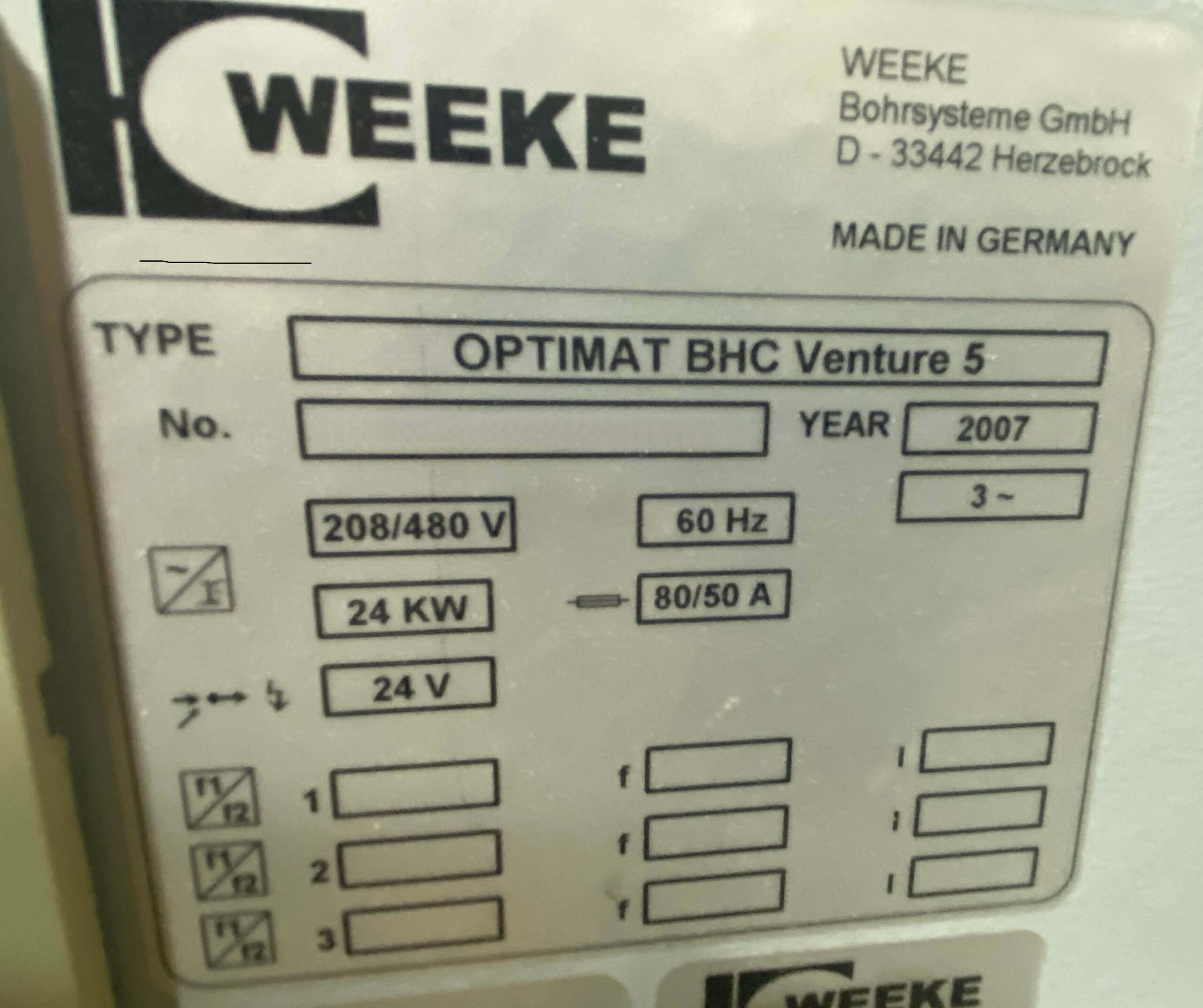 2007 WEEKE Optimat BHC Venture 5 (2)