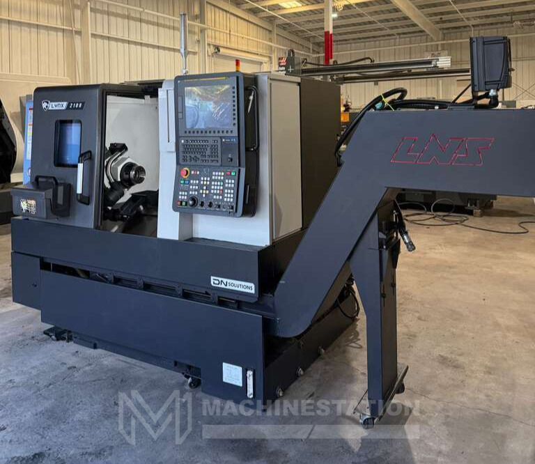 Doosan DN Solutions Lynx 2100A CNC Turning Center - 2022 Bar Feeder Lathe 2