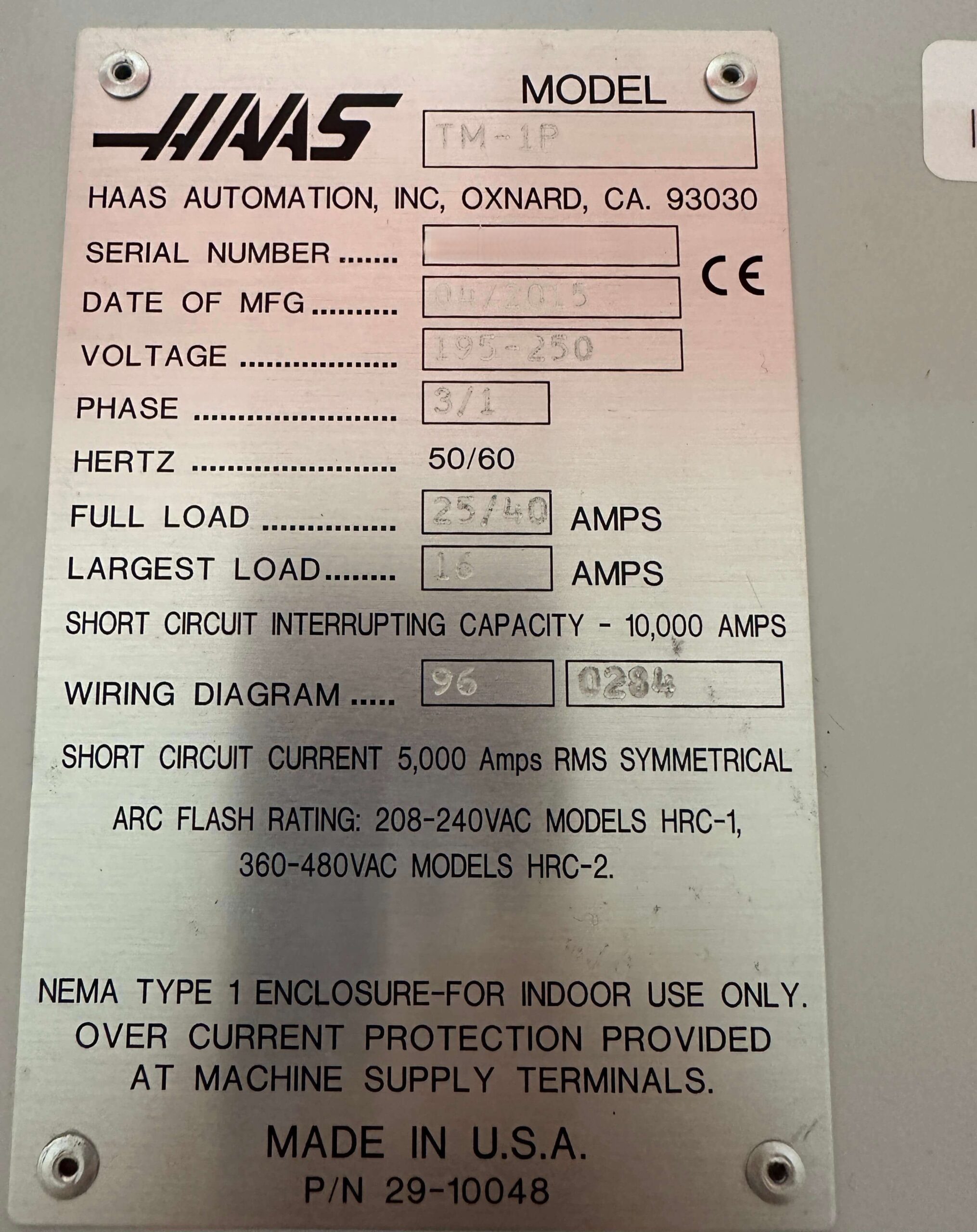 HAAS TM 1P CNC mill (2)