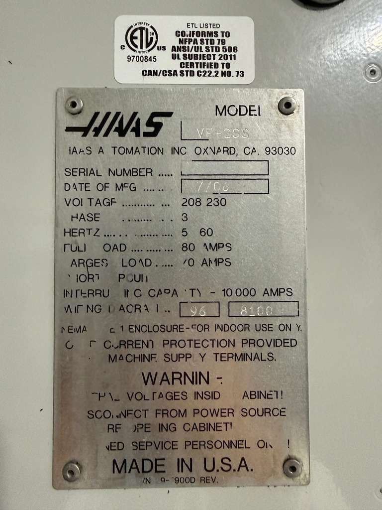 Haas VF-2SS CNC Vertical Machining Center - 4th Axis Ready Mill 14