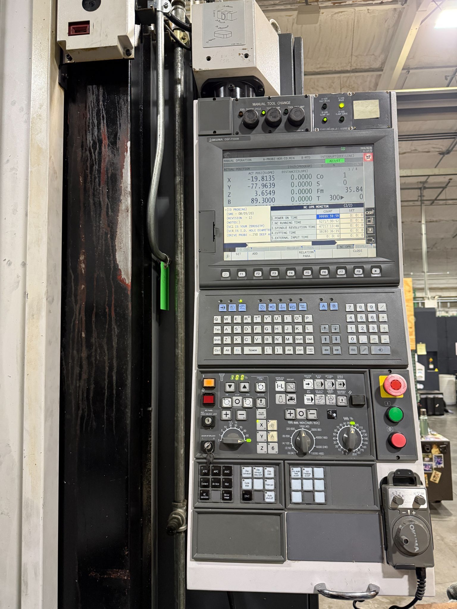 Used Okuma Millac 800VH 5 Axis CNC Universal Machining Center
