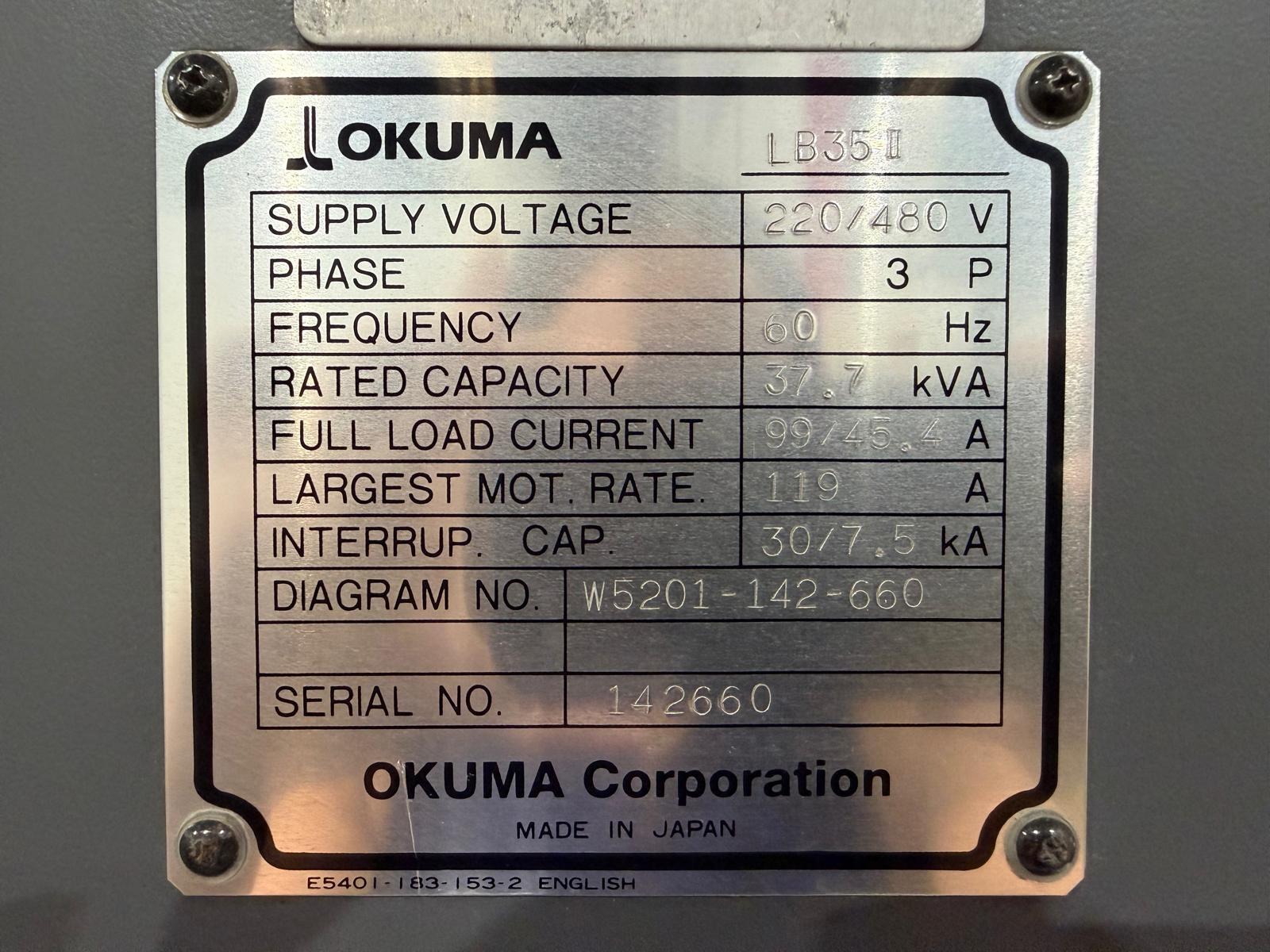 Okuma LB-35II CNC Turning Center - 20" Chuck, 6.5" Big Bore, 120" Long Bed Lathe 17