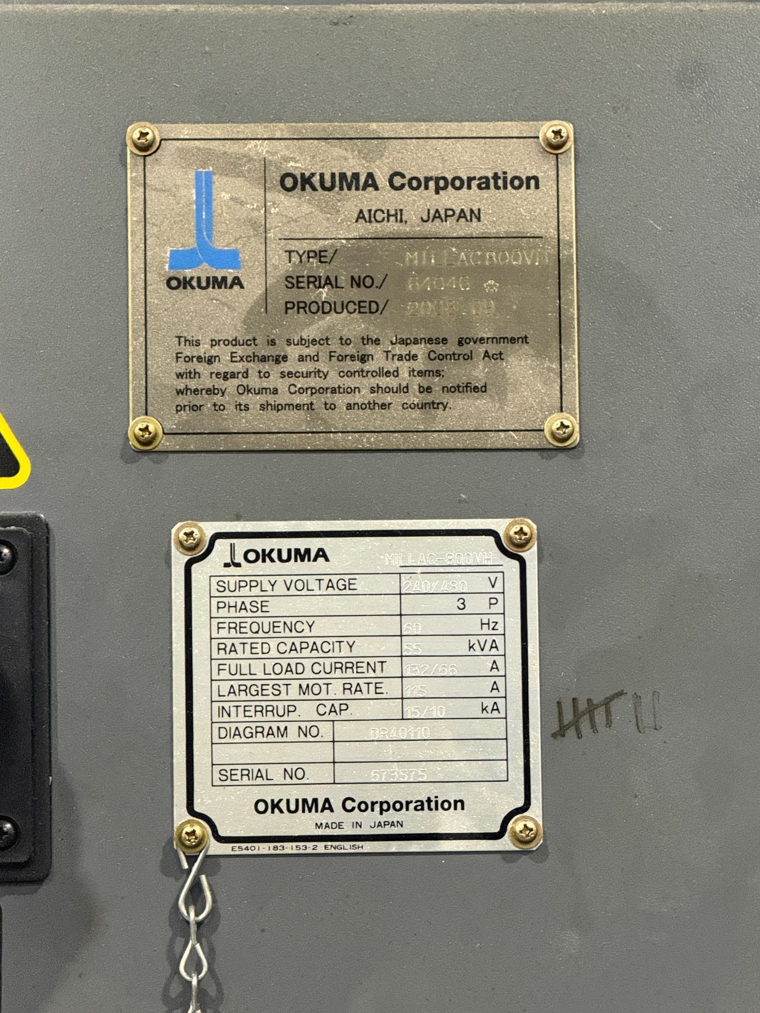 Okuma Millac 800VH 5 Axis CNC Universal Machining Center - Pallet Changer Mill 26