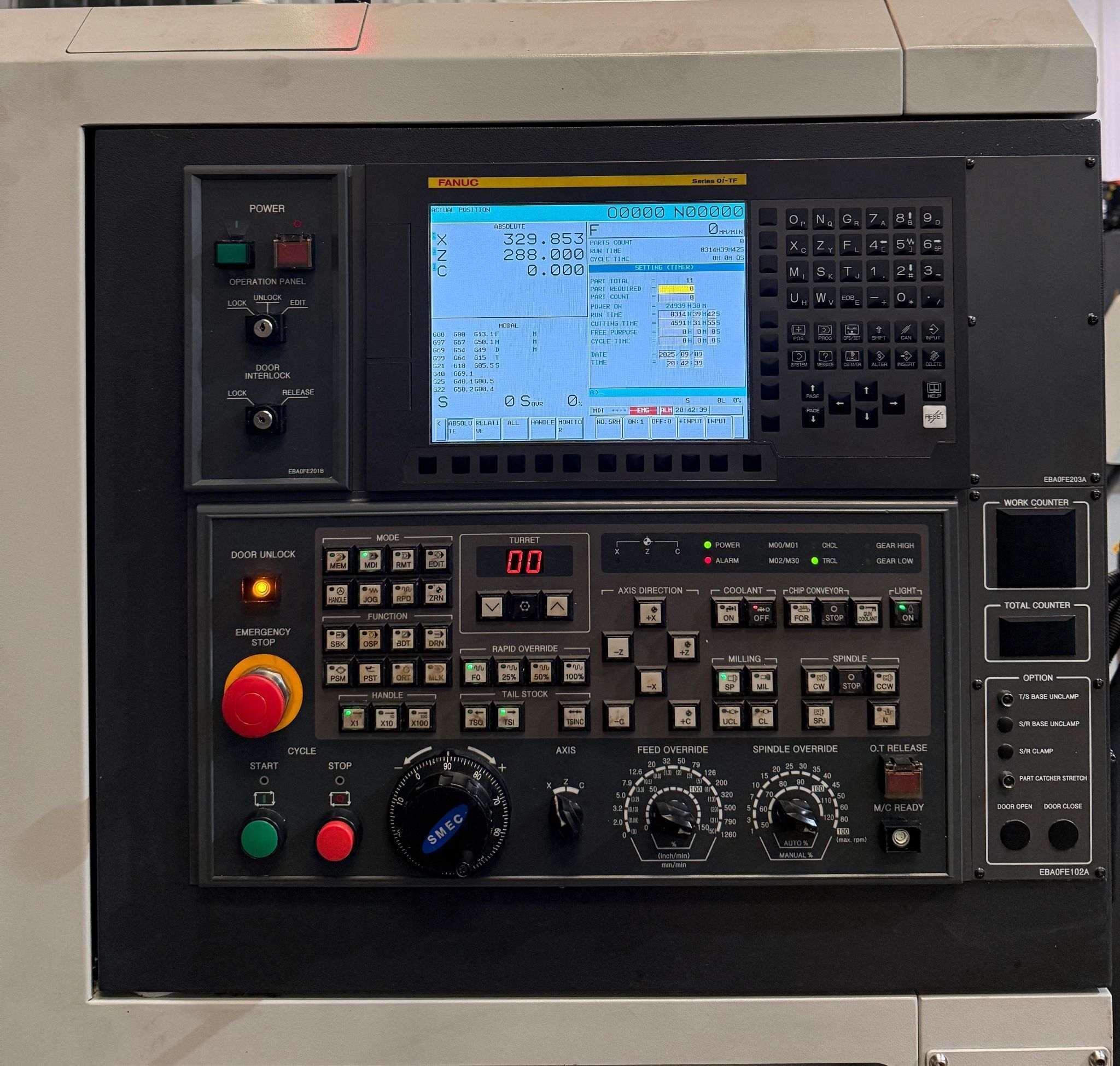 Samsung SMEC SL-2000M CNC Turning Center - 2020 C Axis Live Tool Lathe 3