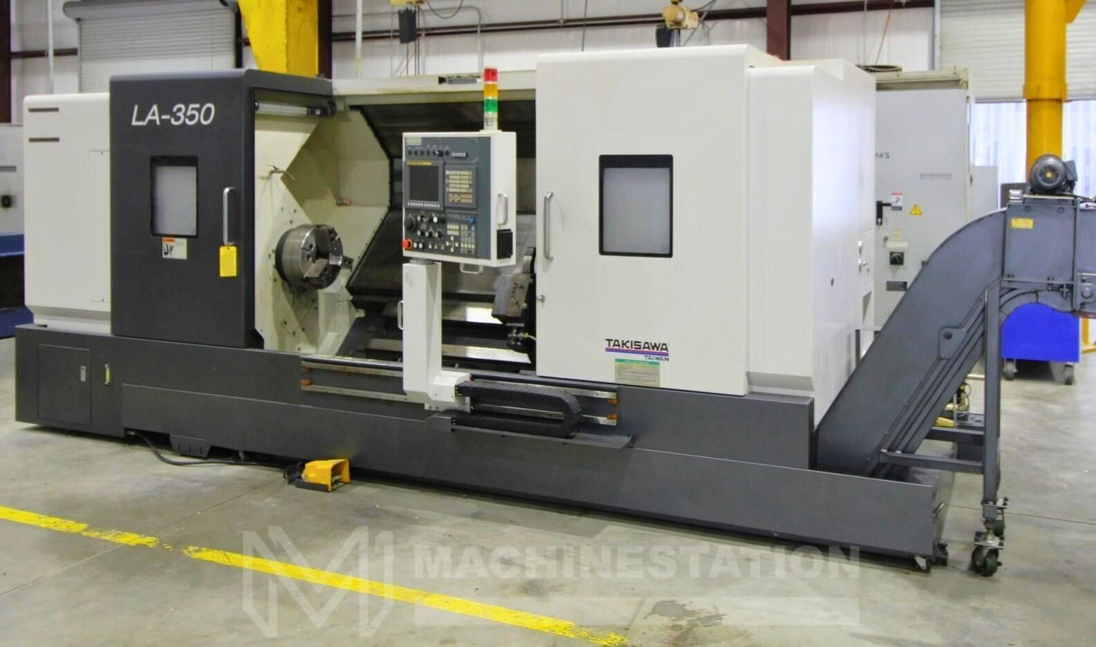 Takisawa LA-350 CNC Turning Center - 15" Chuck Steady Rest Long Bed Lathe 0