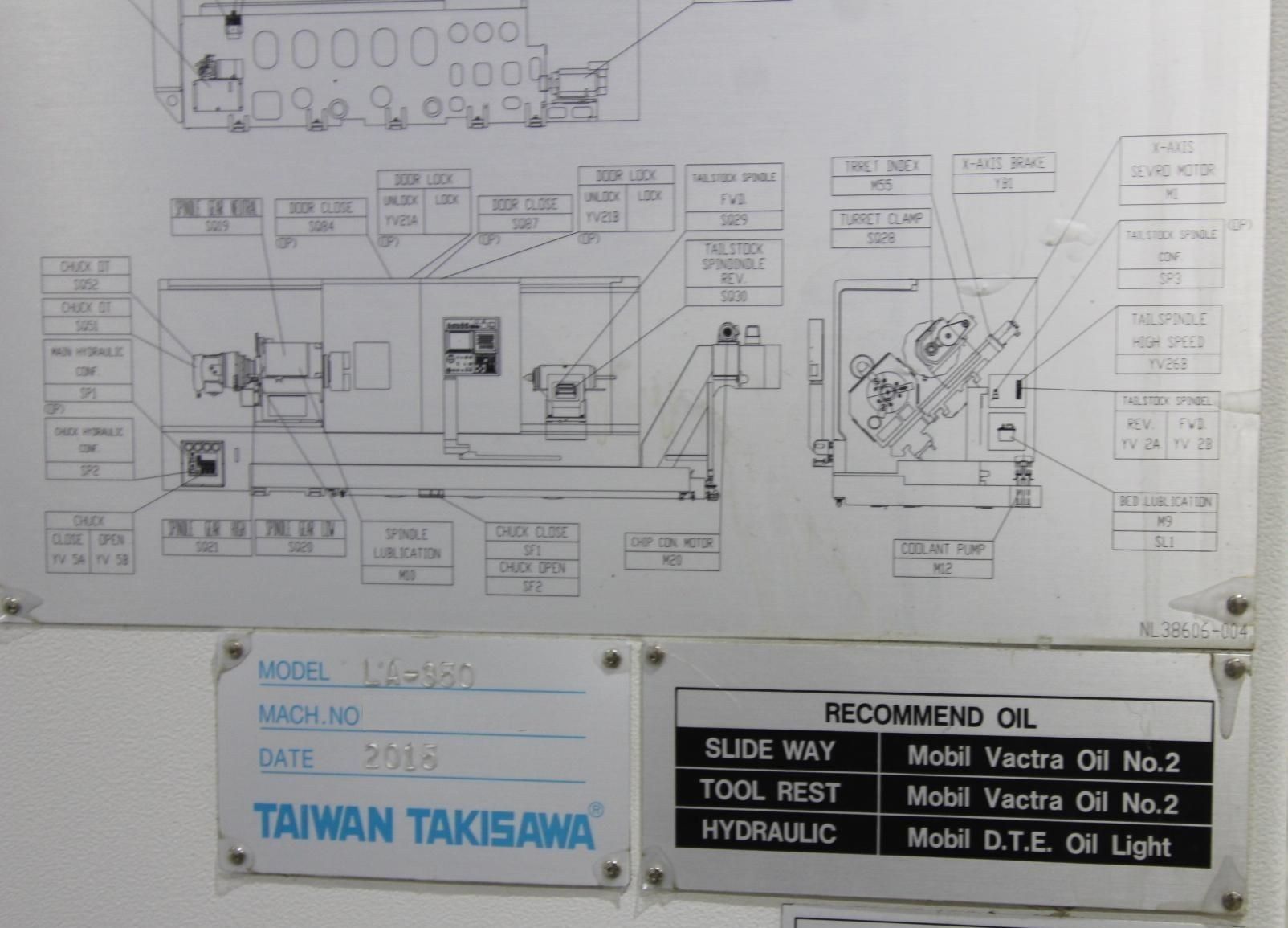 Takisawa LA-350 CNC Turning Center - 15" Chuck Steady Rest Long Bed Lathe 10