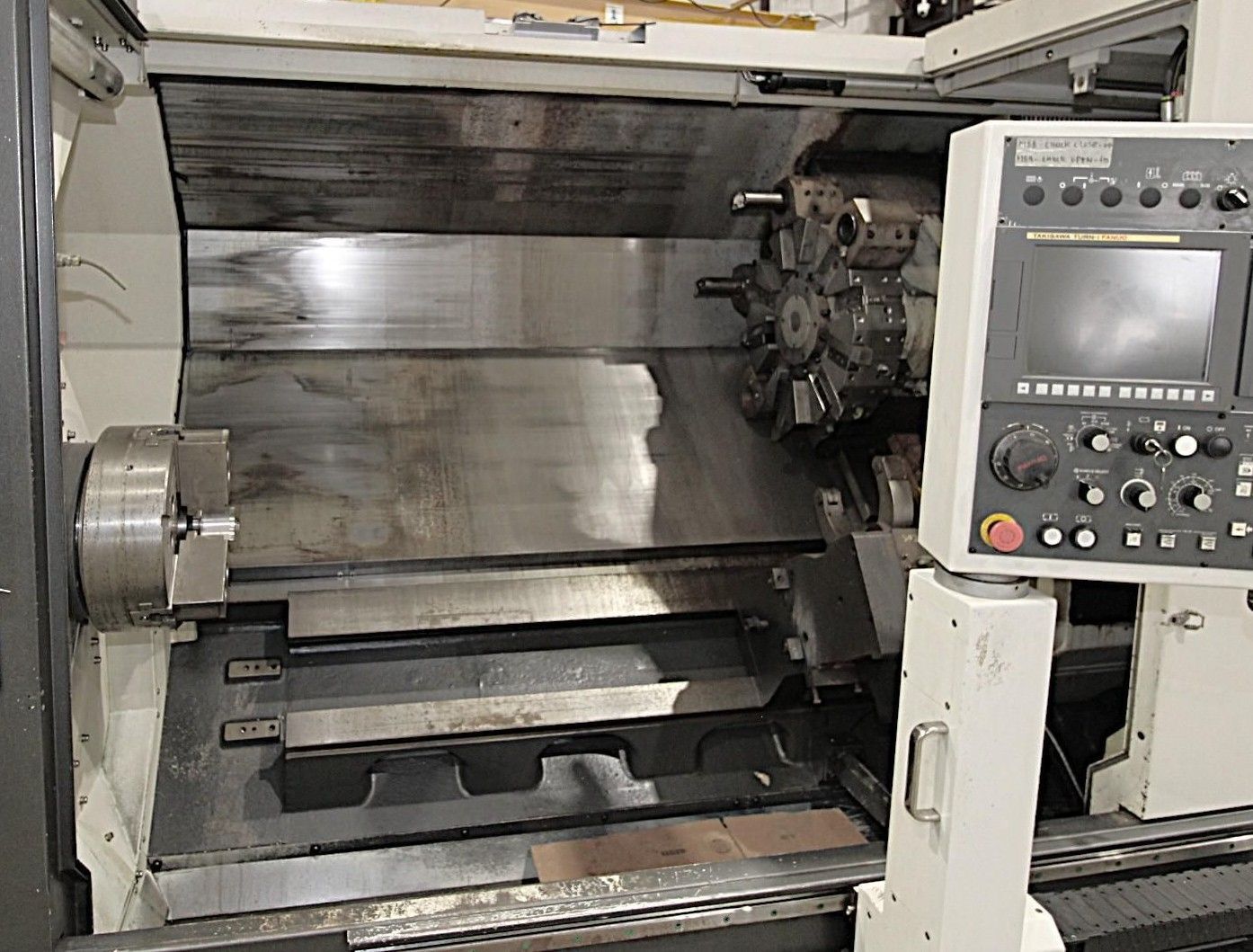 Takisawa LA-350 CNC Turning Center - 15" Chuck Steady Rest Long Bed Lathe 3