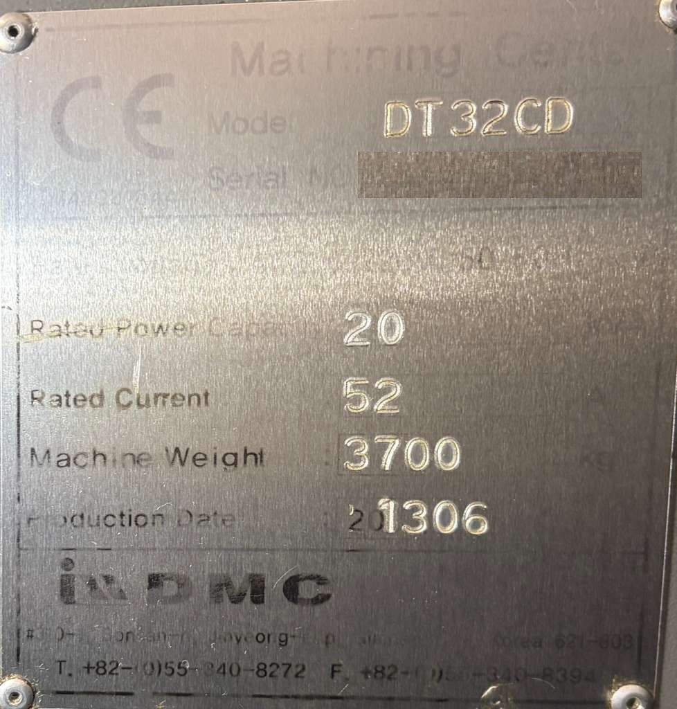 DMC DT32CD CNC Drill Tap Center - 10,000 RPM, Pallet Changer Mill 14