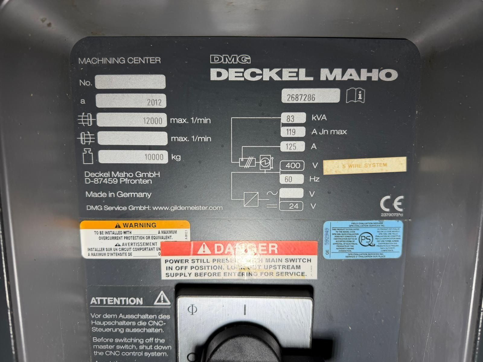 DMG DMC 60 FD duoBLOCK 5 Axis Machining Center - APC, Milling & Turning Capability 13
