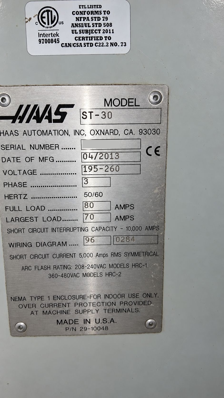 Haas ST-30 CNC Turning Center - 12" Chuck, Tailstock Lathe 13