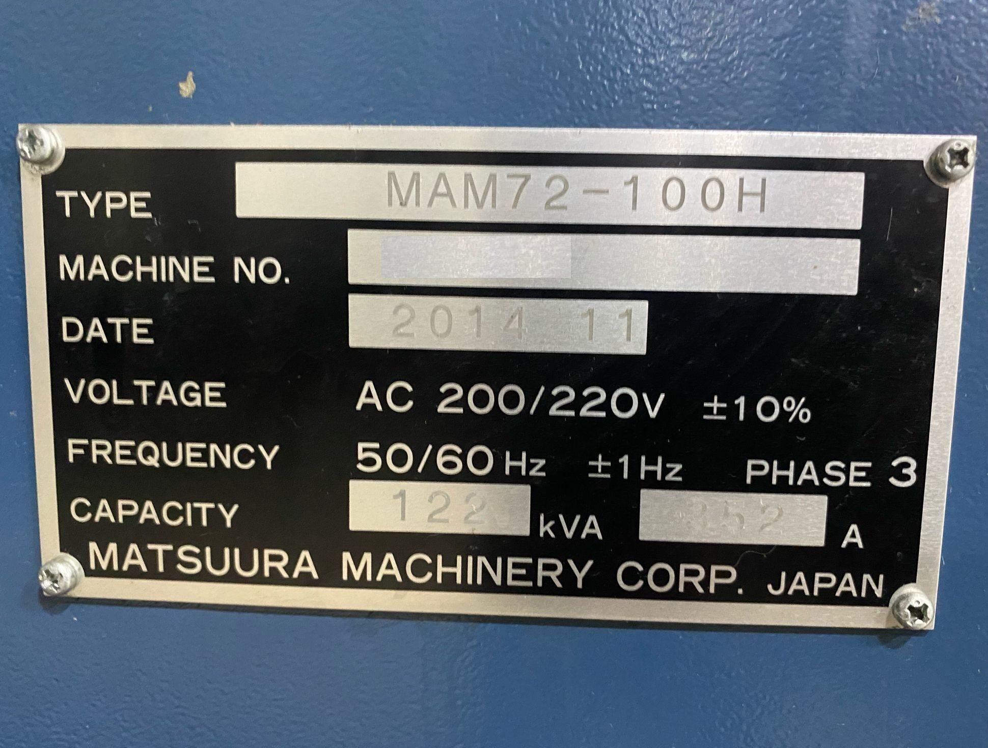 Matsuura MAM72-100H 5 Axis CNC Horizontal Machining Center - Mill 6