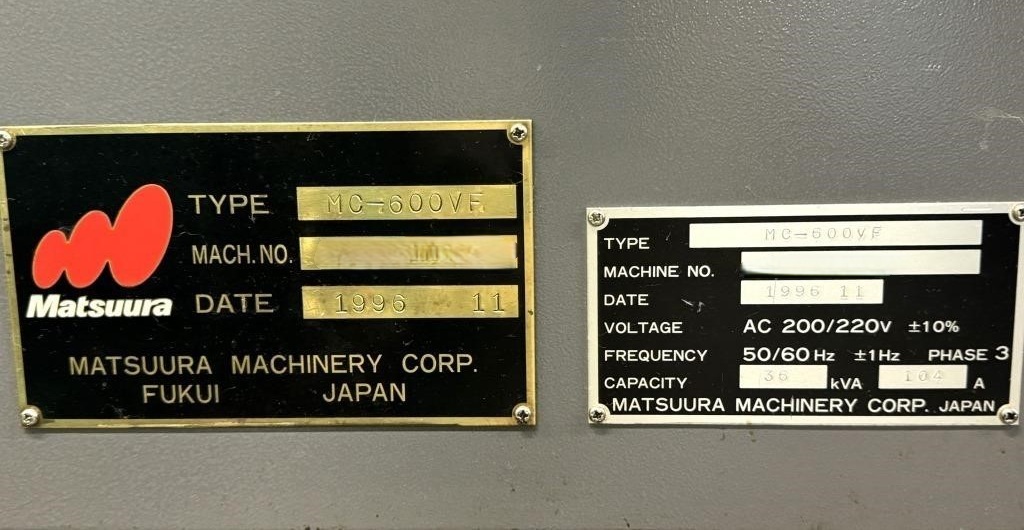 Matsuura MC 600VF (1)