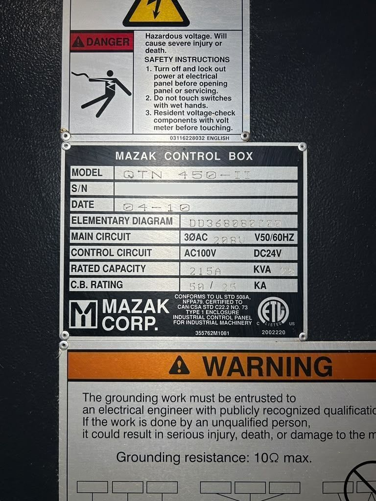 Mazak Quick Turn Nexus 450-II CNC Turning Center - 18" Chuck Lathe 17