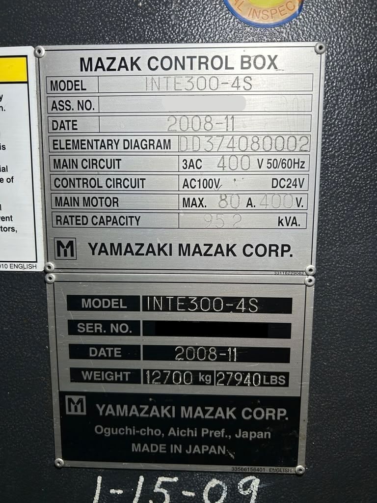 Mazak Integrex 300-IV S Multi Axis CNC Lathe - Sub Spindle, Y Axis, Milling Head, Long Bed 18