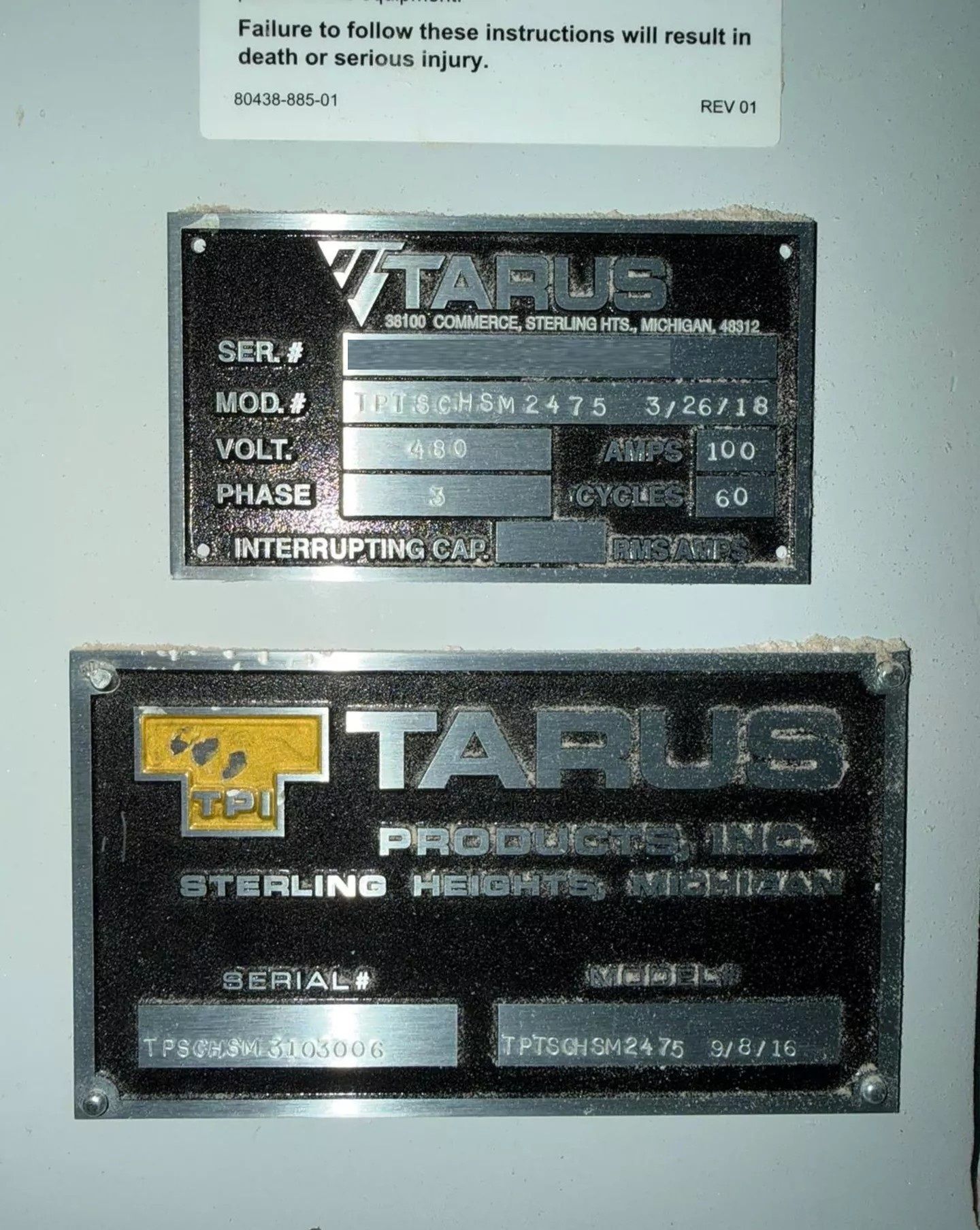 Tarus TPTSCHSM2475 5-Axis High-Speed Single Column Post CNC Mill - Clay Mill 12
