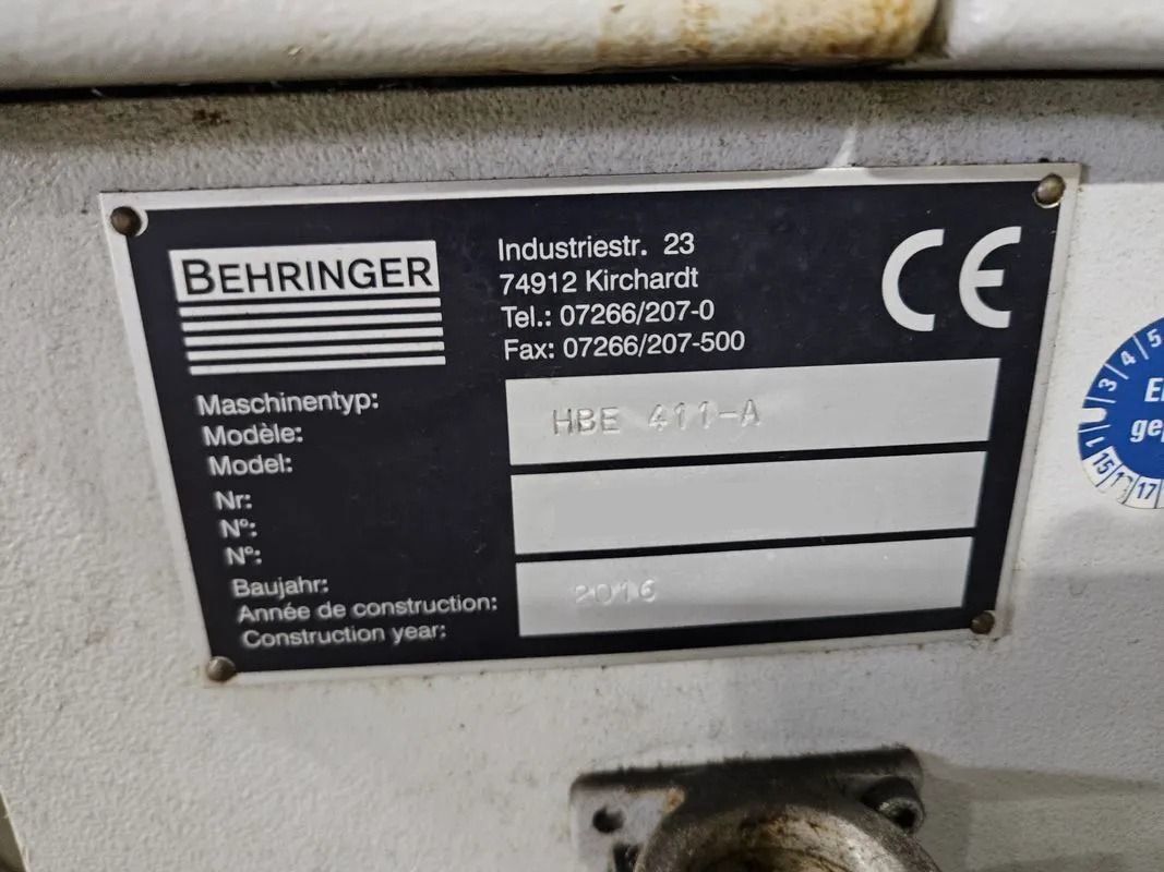 Behringer HBE411A Automatic Horizontal Band Saw - 2016 11