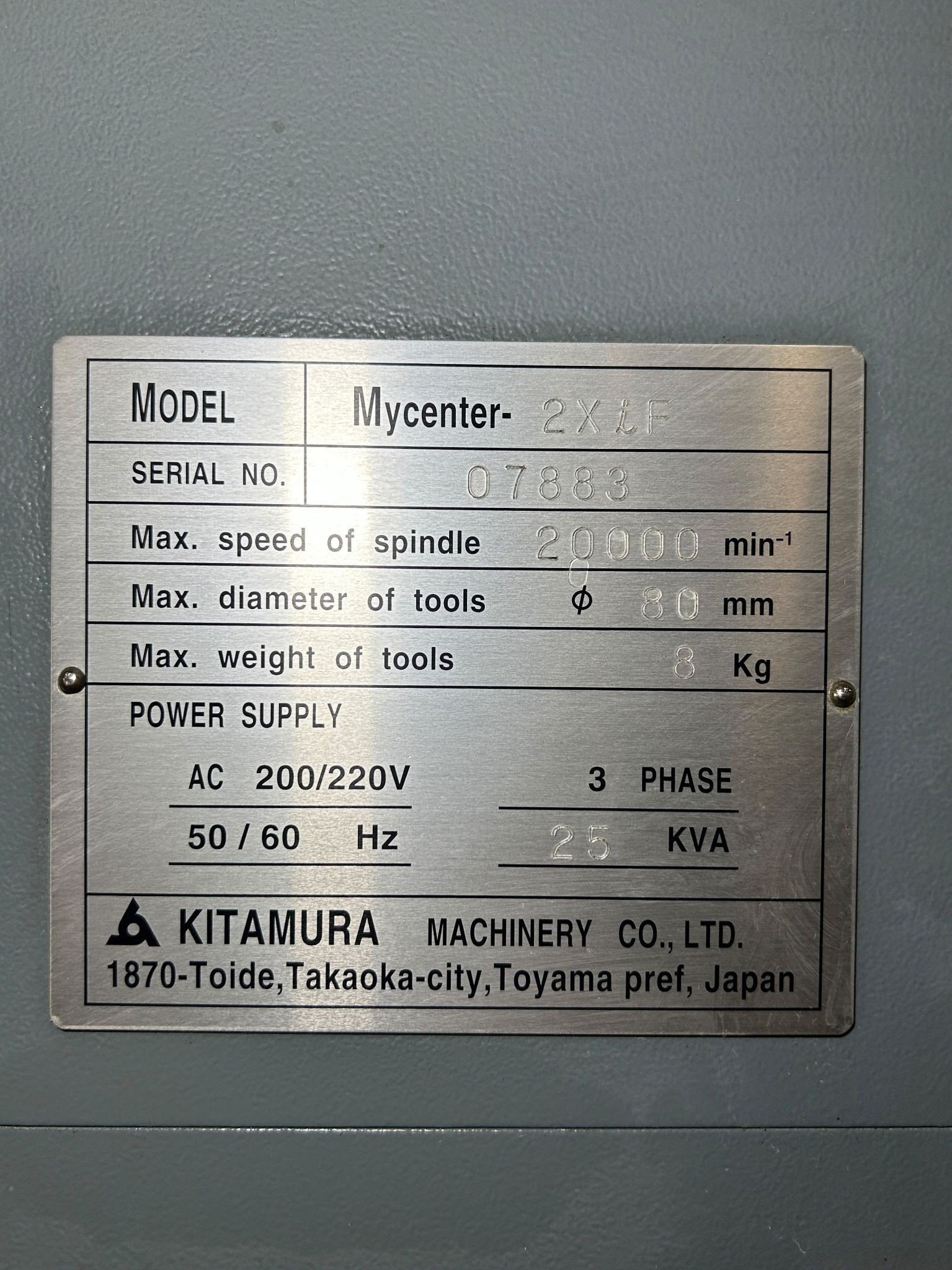 Kitamura MyCenter 2XiF CNC Vertical Machining Center - 20,000 RPM, TCS Mill 21