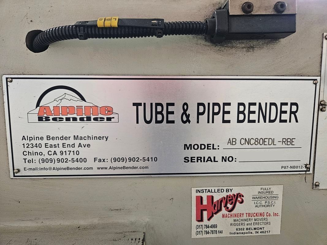 Alpine AB-CNC80EDL-RBE Double Stack Multi Axis CNC Tube Bender 9