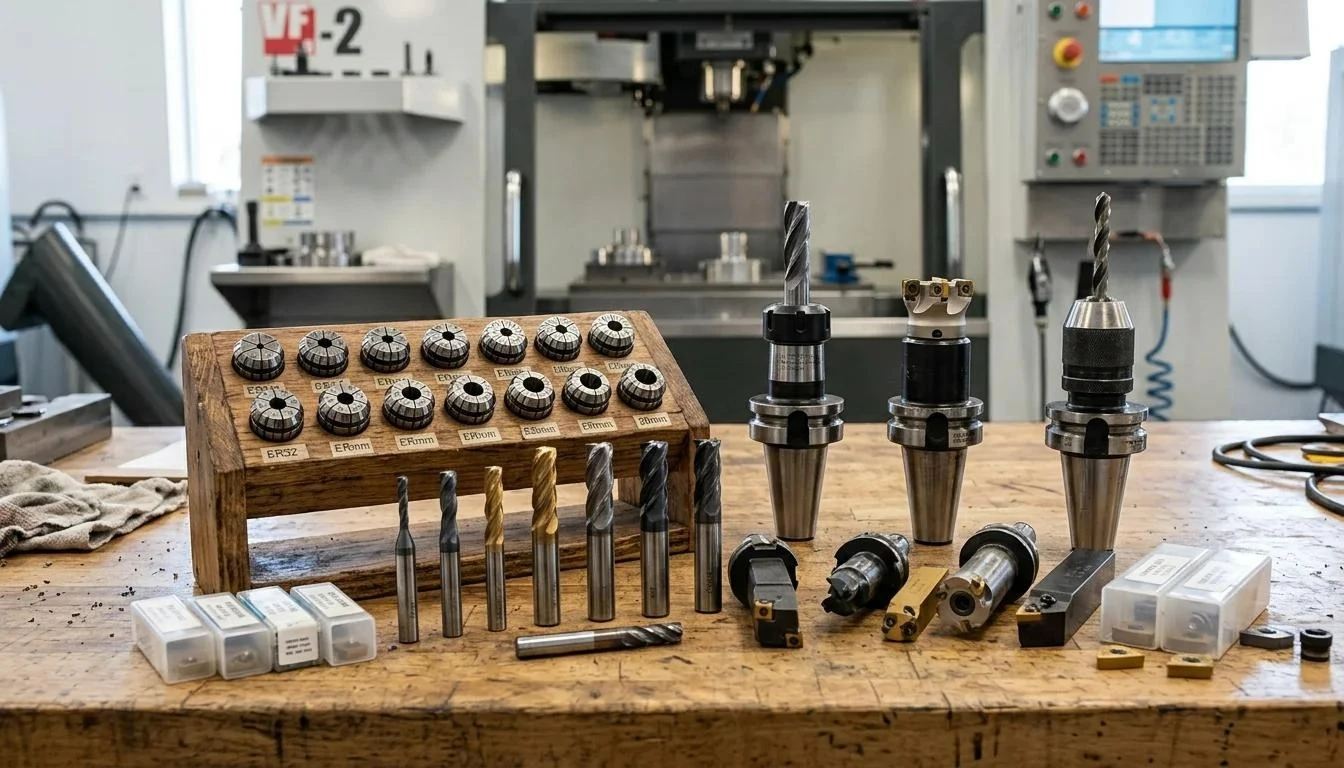 Used CNC machine tooling, tool holders and cutting tools